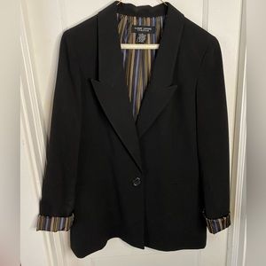 Larry Levine Stretch Black Blazer Medium